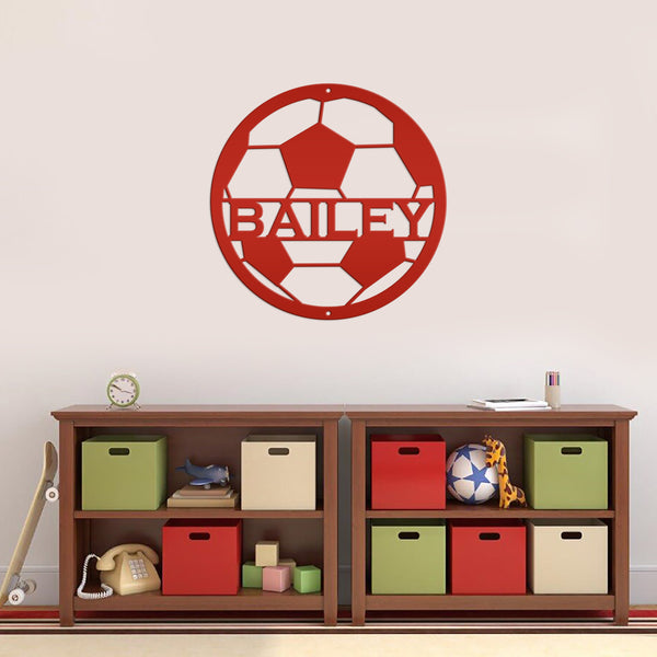 Personalized Soccer Metal Sign