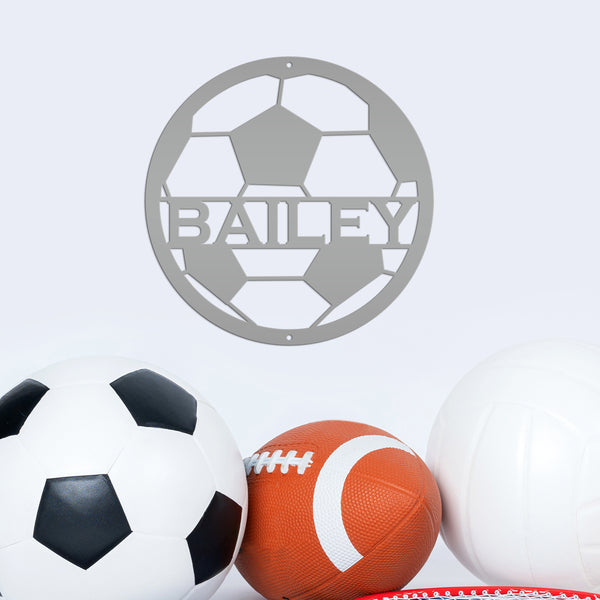 Personalized Soccer Metal Sign