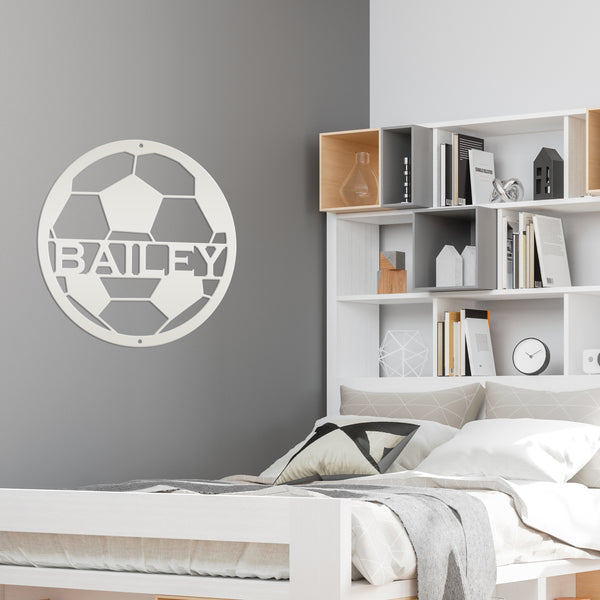 Personalized Soccer Metal Sign