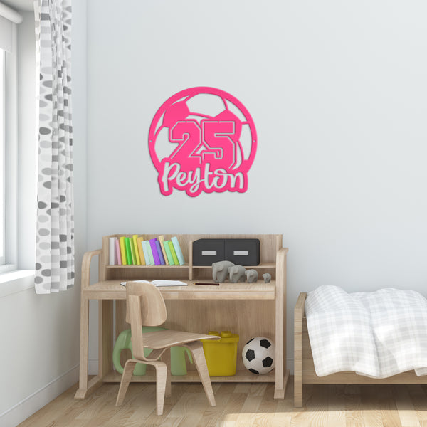 Custom Metal Soccer Sign - Athlete Gift - Senior Night Gift- Soccer Player Gift -Soccer Plaque