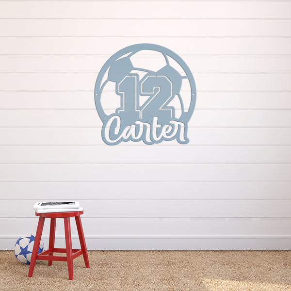 Custom Metal Soccer Sign - Athlete Gift - Senior Night Gift- Soccer Player Gift -Soccer Plaque