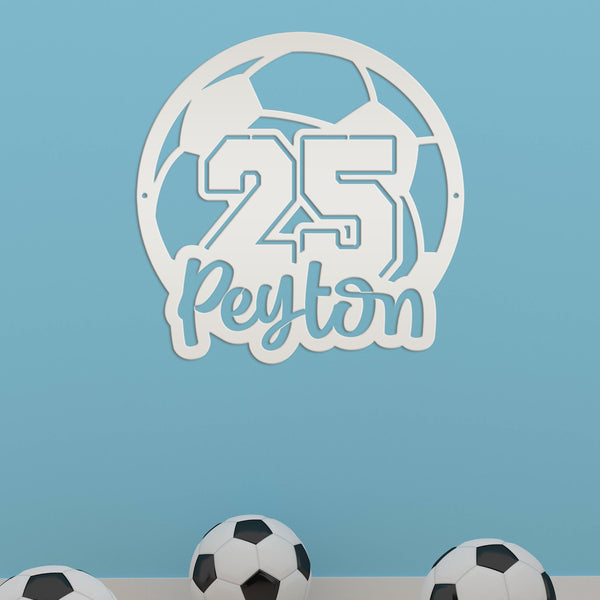 Custom Metal Soccer Sign - Athlete Gift - Senior Night Gift- Soccer Player Gift -Soccer Plaque