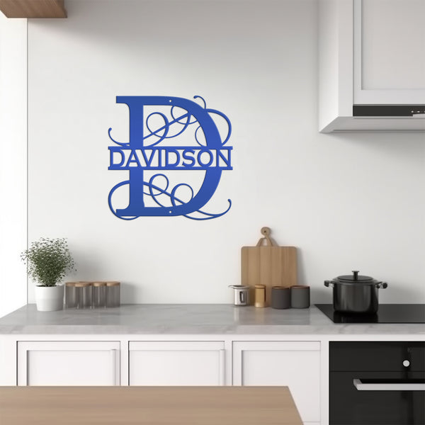 Personalized Letter Metal Sign, Monogram Family Letter and Name, Last Name Letter Monogram Sign, Letter Name Signs, Initial Letter Family Name Sign, Custom Wedding Anniversary or Family Gift