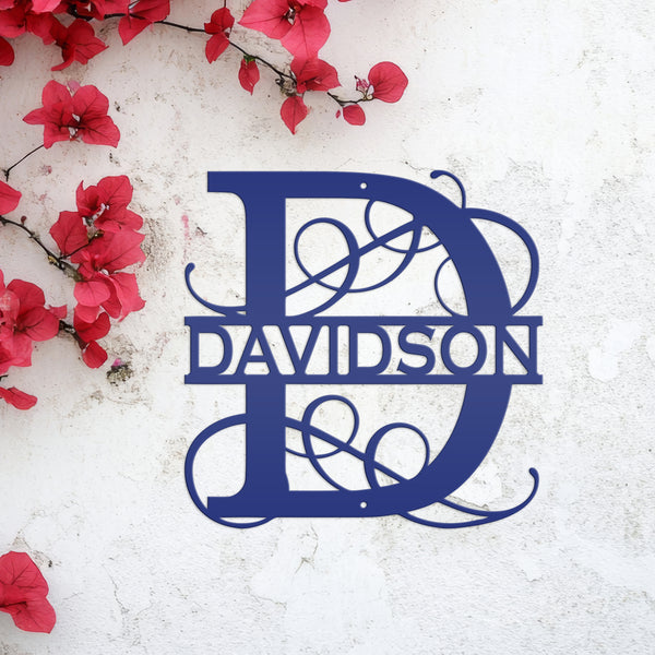 Personalized Letter Metal Sign, Monogram Family Letter and Name, Last Name Letter Monogram Sign, Letter Name Signs, Initial Letter Family Name Sign, Custom Wedding Anniversary or Family Gift