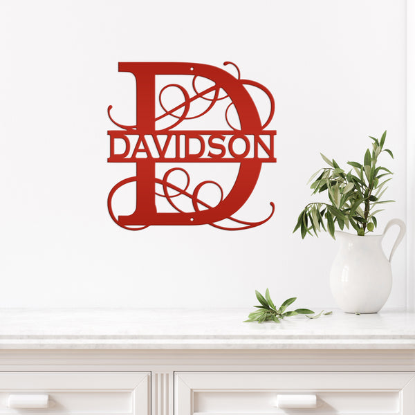 Personalized Letter Metal Sign, Monogram Family Letter and Name, Last Name Letter Monogram Sign, Letter Name Signs, Initial Letter Family Name Sign, Custom Wedding Anniversary or Family Gift