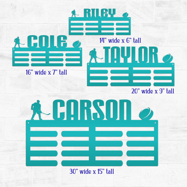 Personalized Hockey Medals Holder-Kids Bedroom Decor-Personalized Medal Display for Bedroom-Medal Hanger-Sports Bedroom Decor