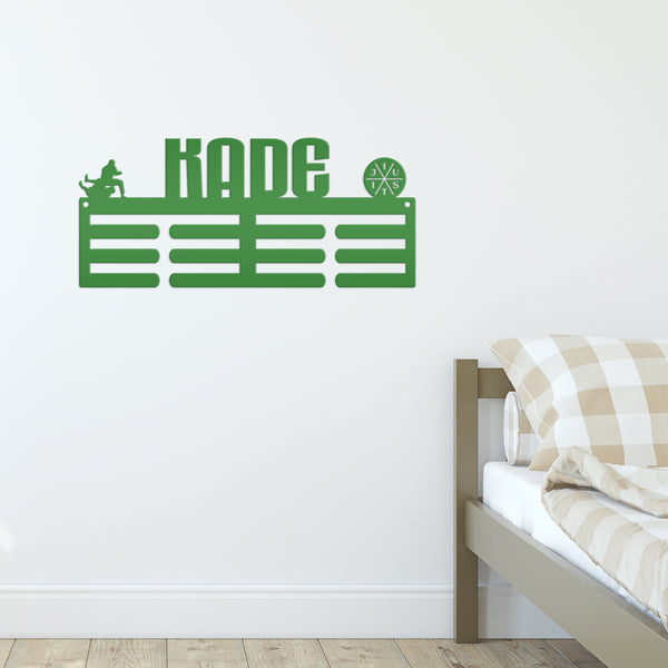 Custom Jui Jitsu Medals Display Rack - Sports Medal Organizer - Martial Arts Wall Hanging Art - Unique Personalized Sign - Custom Name Plate