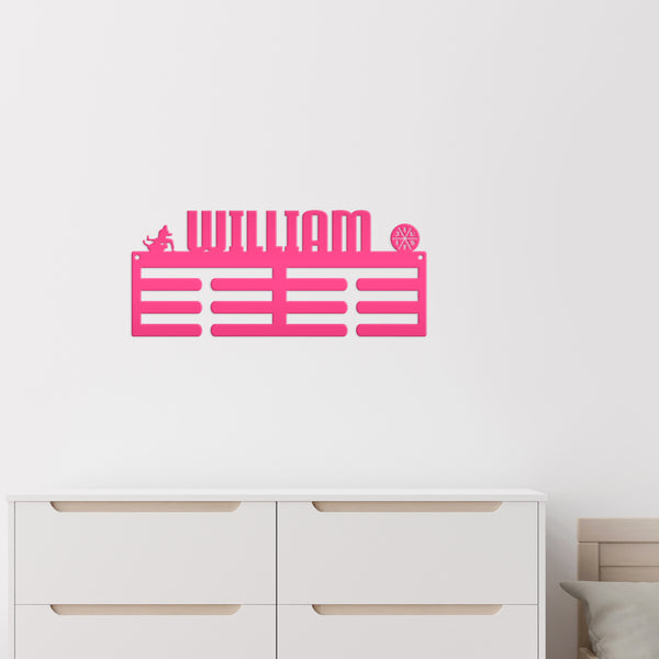 Custom Jui Jitsu Medals Display Rack - Sports Medal Organizer - Martial Arts Wall Hanging Art - Unique Personalized Sign - Custom Name Plate