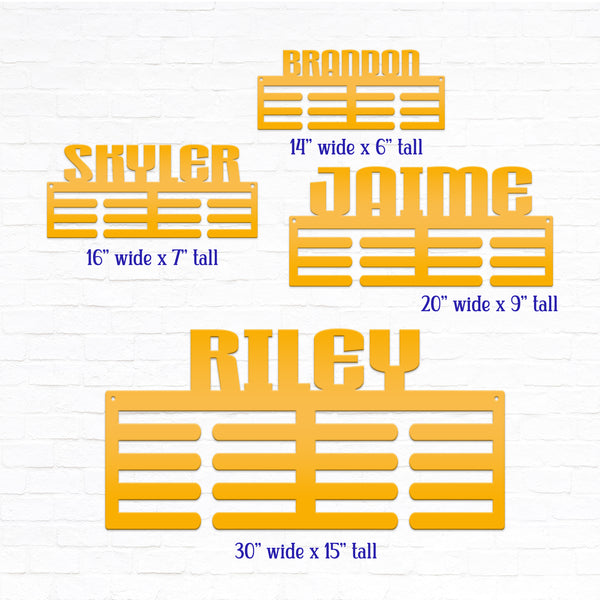 Personalized Medals Holder - Senior Gift-Metal Holder for Medals-Kids Bedroom Decor-Medal Holder-Ribbons-Pesonalized Medal Display for Bedroom-Custom Medal Holder for Awards-Medal Hanger-Sports Bedroom Decor