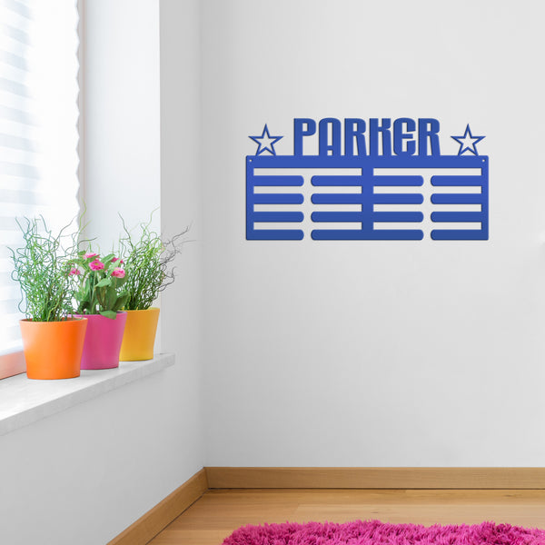 Personalized Star Sport Medals Holder - Senior Gift-Medal Holder-Hanger-Kids Bedroom Decor
