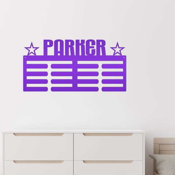 Personalized Star Sport Medals Holder - Senior Gift-Medal Holder-Hanger-Kids Bedroom Decor