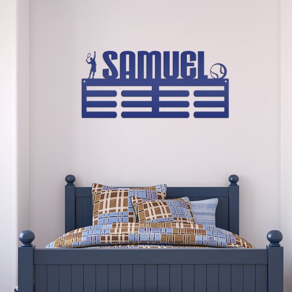 Personalized Tennis Medals Holder - Senior Gift-Medal Holder-Ribbon Holder-Awards Holder-Kid Bedroom Decor