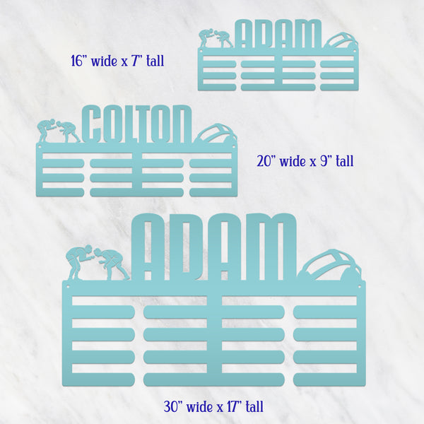Personalized Wrestling Medals Holder - Senior Gift-Medal Holder-Hanger