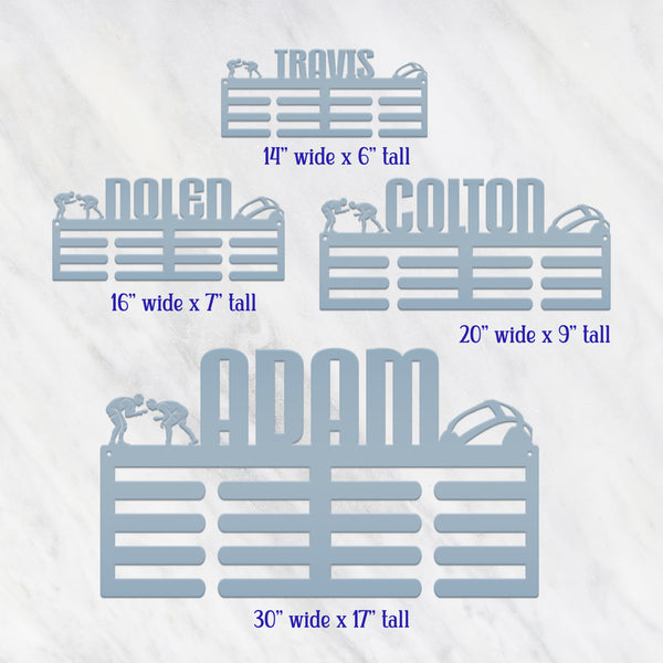 Personalized Wrestling Medals Holder - Senior Gift-Medal Holder-Hanger, Kids Bedroom Decor, Medals Holder for Bedroom