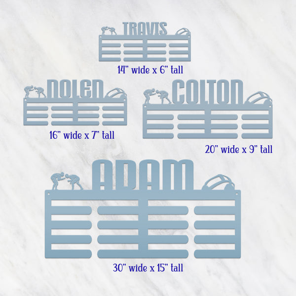 Personalized Wrestling Medals Holder - Senior Gift-Medal Holder-Hanger, Kids Bedroom Decor, Medals Holder for Bedroom