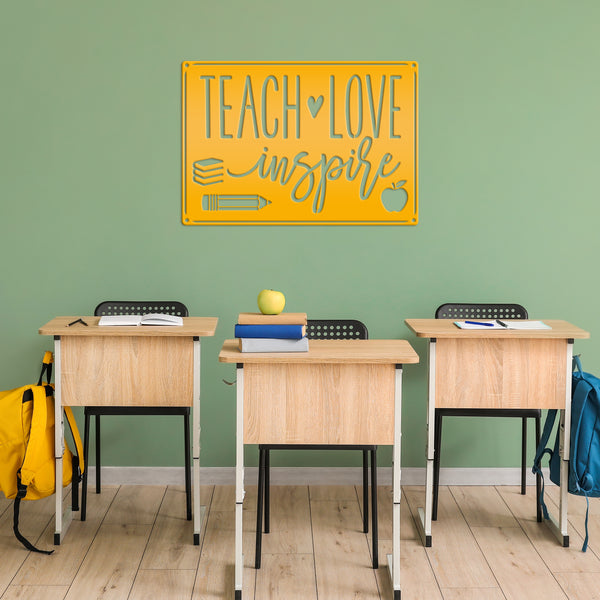 classroom teacher metal wall decor