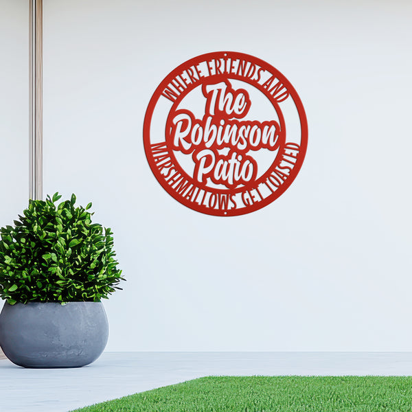 Personalized Funny Patio Sign, Patio-Porch-Lake House-Beach House Metal Sign, Patio Sign Ideas