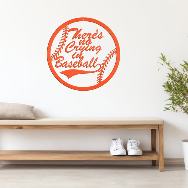 Funny Baseball Metal Wall Art & Kids Bedroom Decor