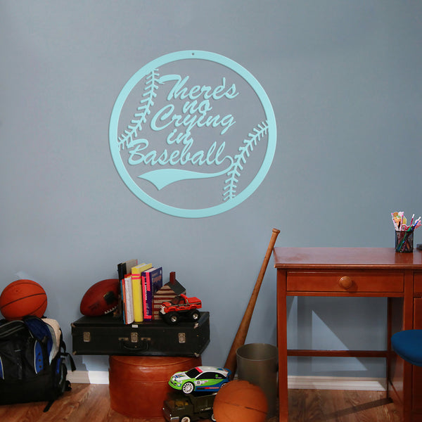 Funny Baseball Metal Wall Art & Kids Bedroom Decor