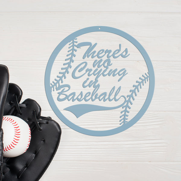 Funny Baseball Metal Wall Art & Kids Bedroom Decor