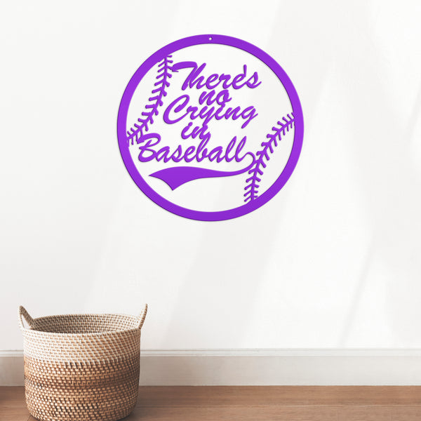 Funny Baseball Metal Wall Art & Kids Bedroom Decor