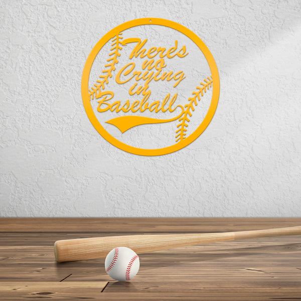 Funny Baseball Metal Wall Art & Kids Bedroom Decor