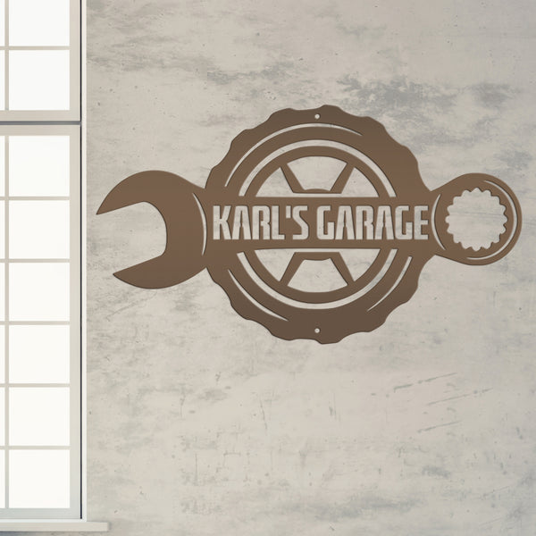 Custom Wrench Mechanic Metal Wall Art, Personalized Mechanic Name Sign Decoration For Room, Mechanic Metal Home Decor, Custom Mechanic Personalized Wrench Metal Sign, Gift for Day, Father's Day, Garage Sign Wall Decor, Dad's Garage Wall Decor