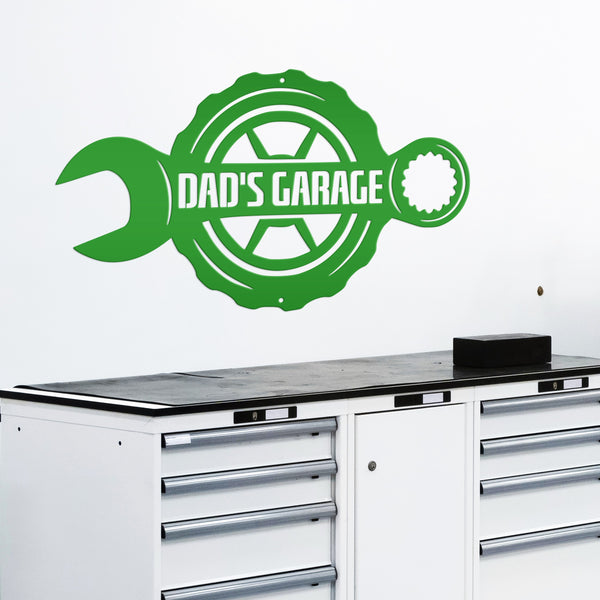 Personalized Wrench Garage Metal Sign - Speed Fabrication