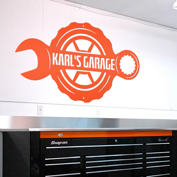 Custom Wrench Mechanic Metal Wall Art, Personalized Mechanic Name Sign Decoration For Room, Mechanic Metal Home Decor, Custom Mechanic Personalized Wrench Metal Sign, Gift for Day, Father's Day, Garage Sign Wall Decor, Dad's Garage Wall Decor