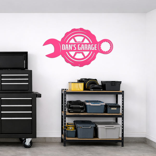 Custom Wrench Mechanic Metal Wall Art, Personalized Mechanic Name Sign Decoration For Room, Mechanic Metal Home Decor, Custom Mechanic Personalized Wrench Metal Sign, Gift for Day, Father's Day, Garage Sign Wall Decor, Dad's Garage Wall Decor