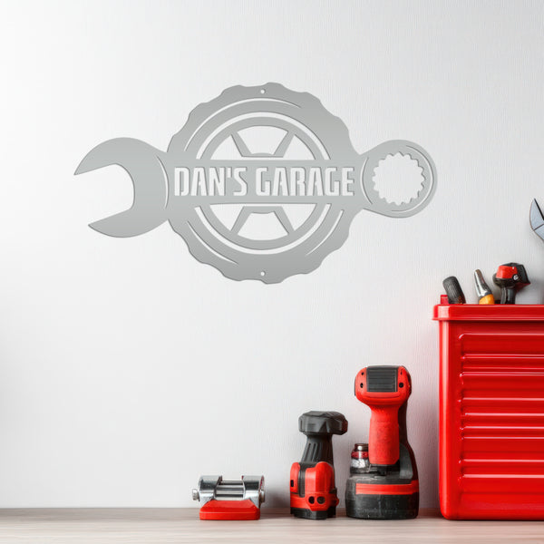 Custom Wrench Mechanic Metal Wall Art, Personalized Mechanic Name Sign Decoration For Room, Mechanic Metal Home Decor, Custom Mechanic Personalized Wrench Metal Sign, Gift for Day, Father's Day, Garage Sign Wall Decor, Dad's Garage Wall Decor