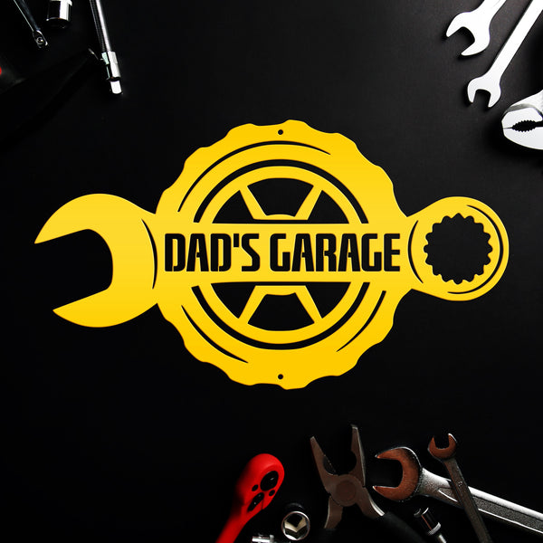 Personalized Wrench Garage Metal Sign - Speed Fabrication