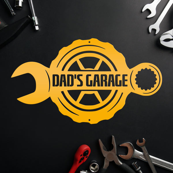 Custom Wrench Mechanic Metal Wall Art, Personalized Mechanic Name Sign Decoration For Room, Mechanic Metal Home Decor, Custom Mechanic Personalized Wrench Metal Sign, Gift for Day, Father's Day, Garage Sign Wall Decor, Dad's Garage Wall Decor