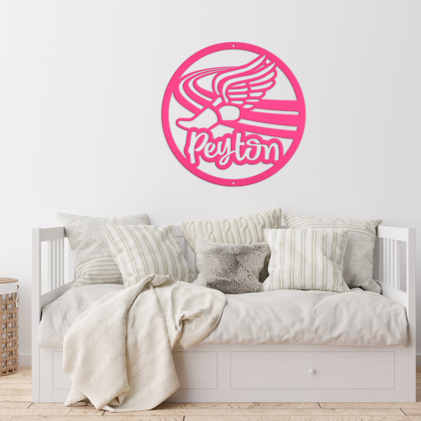 Metal Custom Track and Field Sign - Athlete's Gift - Senior Night Gift