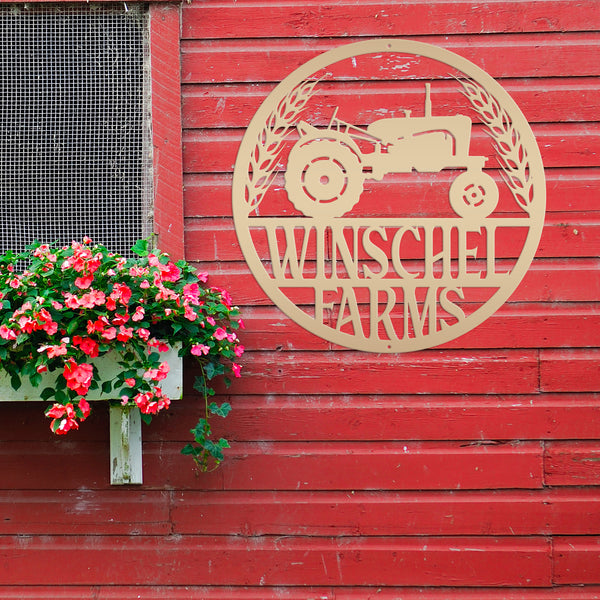 Personalized Tractor Family Name Metal Sign, Custom Tractor Wall Decor, Tractor Wall Art, Tractor Farm Home Decor, Little Boys Tractor Bedroom Wall Decor