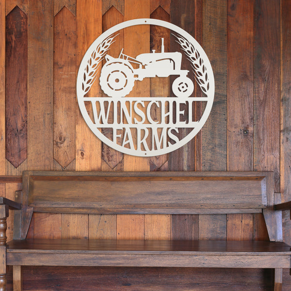 Personalized Tractor Family Name Metal Sign, Custom Tractor Wall Decor, Tractor Wall Art, Tractor Farm Home Decor, Little Boys Tractor Bedroom Wall Decor