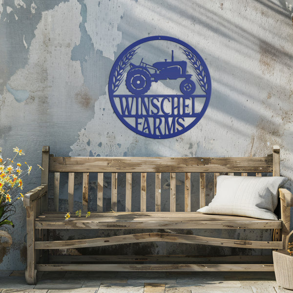 Personalized Tractor Family Name Metal Sign, Custom Tractor Wall Decor, Tractor Wall Art, Tractor Farm Home Decor, Little Boys Tractor Bedroom Wall Decor