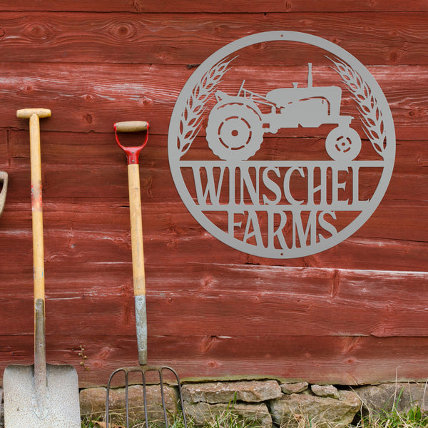 Personalized Tractor Family Name Metal Sign, Custom Tractor Wall Decor, Tractor Wall Art, Tractor Farm Home Decor, Little Boys Tractor Bedroom Wall Decor