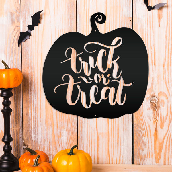 Trick or Treat Halloween Metal Sign