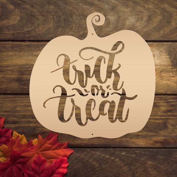 Trick or Treat Halloween Metal Sign