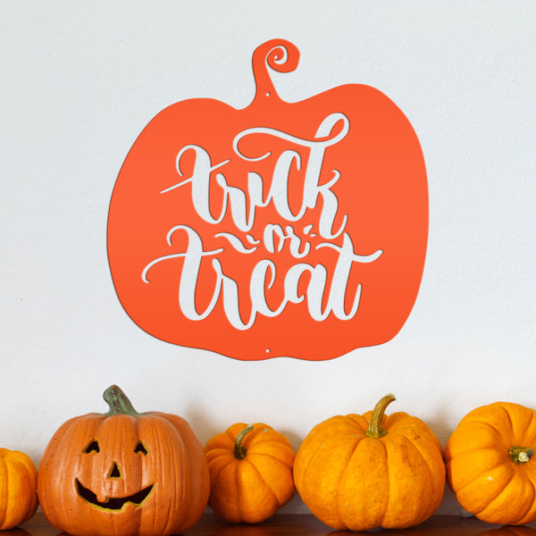 Trick or Treat Halloween Metal Sign