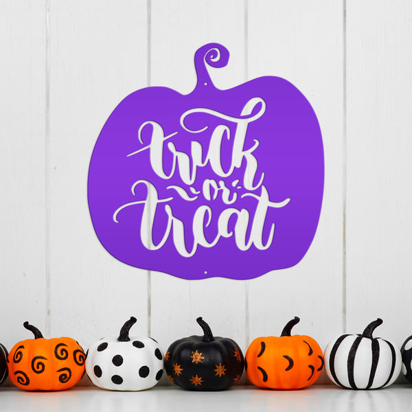 Trick or Treat Halloween Metal Sign