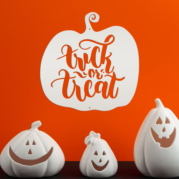 Trick or Treat Halloween Metal Sign
