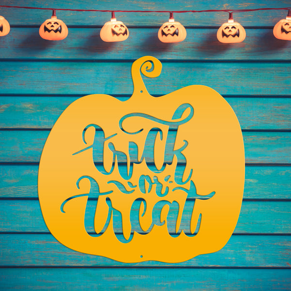 Trick or Treat Halloween Metal Sign