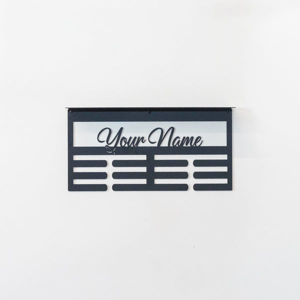 Personalized Medal Holder for Sports Enthusiasts - Metal Wall Organizer - Wall Display for Sports Awards - Athlete's Gift - Custom Kids Sign