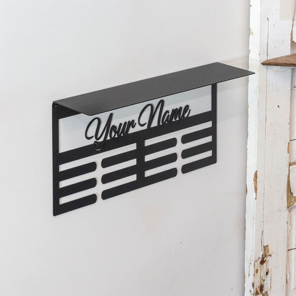 Personalized Medal Holder for Sports Enthusiasts - Metal Wall Organizer - Wall Display for Sports Awards - Athlete's Gift - Custom Kids Sign