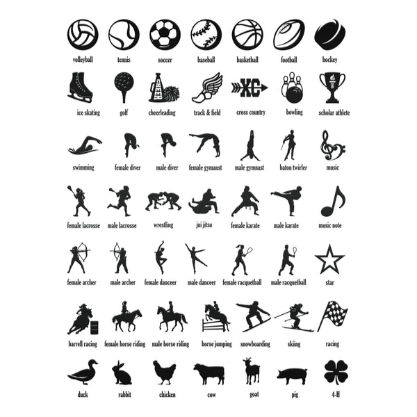 Awards Medal Holder - 2 Sports Icons - Laser Cut Wall Decor - Kids Room Medal Display Art - Personalized Metal Sign - Unique Senior Gift