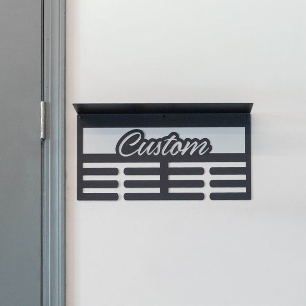 Custom Sports Medals Display with Trophy Shelf - Personalized Athlete Gift - Award Ribbons Organizer -Kids Room Decor - Youth Athletes Sign
