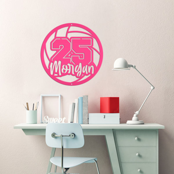 Personalized Volleyball Name and Number Metal Sign-Senior Night Gift-Personalized Gift