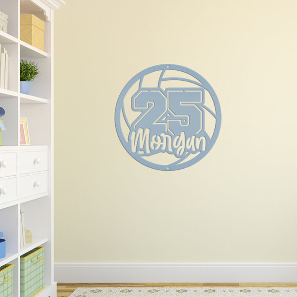 Personalized Volleyball Name and Number Metal Sign-Senior Night Gift-Personalized Gift